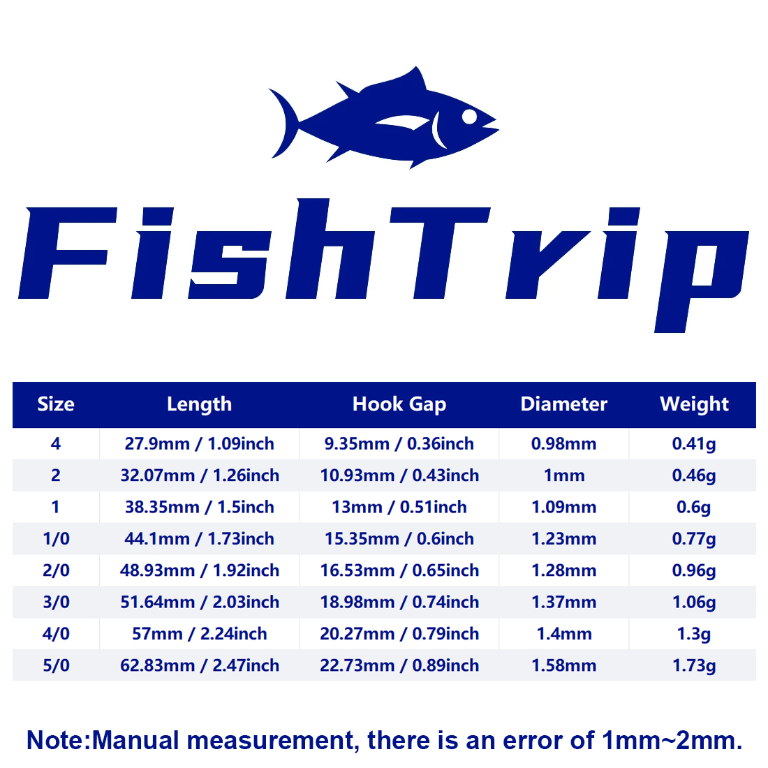FishTrip 10Pcs Drop Shot Hook  - Fishing Hook Size 评论和价格