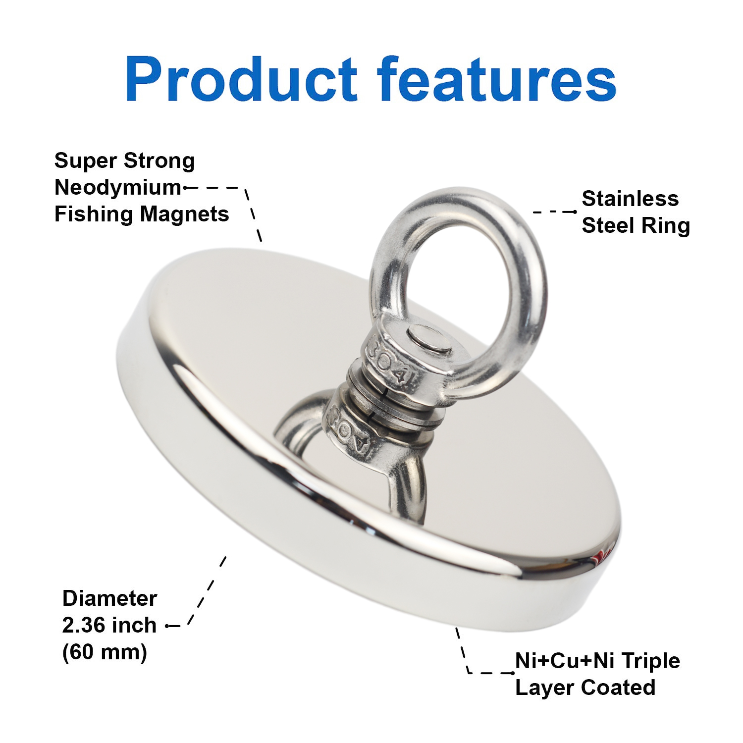 D90 Pull Max 350kg Super Stron - Fishing Hook Stainless Steel 评论和价格