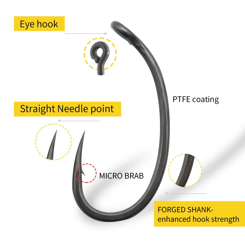 10pcs Carp Fishing Hook Curved - Fishing Hook Assortment 评论和价格