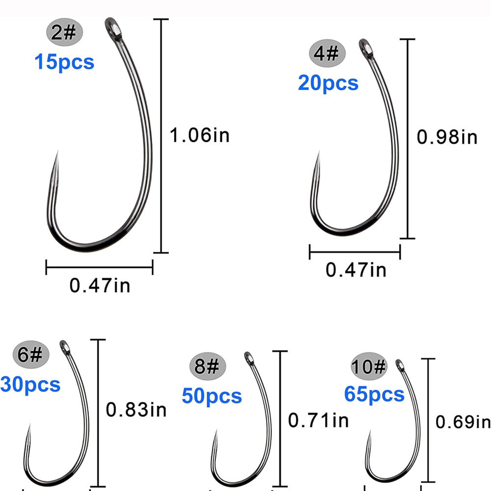 180PCS Barbless Fishing Hooks  - Fishing Hook Assortment 评论和价格