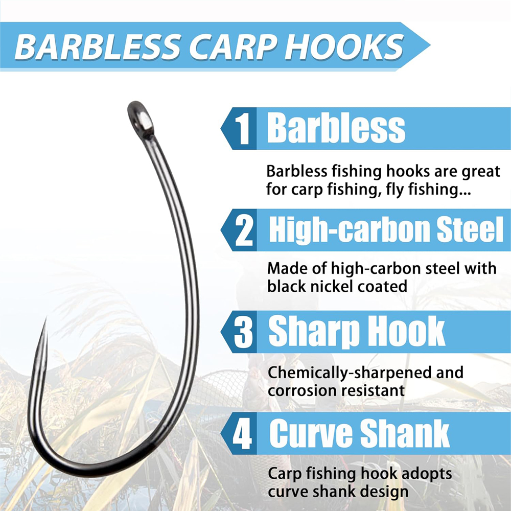 180PCS Barbless Fishing Hooks  - Fishing Hook Assortment 评论和价格