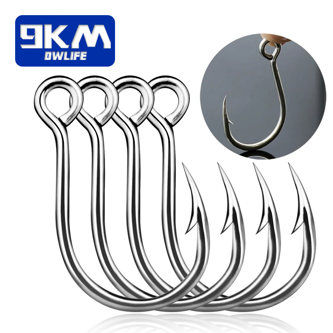 9KM Fishing Hooks 25Pcs Jig Ho - Fishing Hook Offset 评论和价格