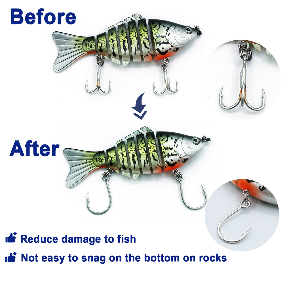 9KM Fishing Hooks 25Pcs Jig Ho - Fishing Hook Offset 评论和价格