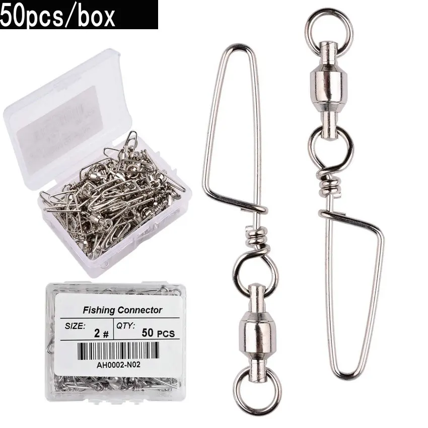 50pcs Fishing Ball Bearing Swi - Fishing Hook Stainless Steel 评论和价格