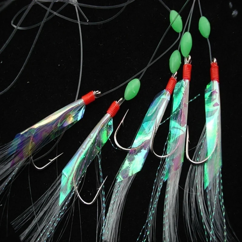 5 Pcs/Set Multi-Color Soft Sil - Fishing Hook Assortment 评论和价格